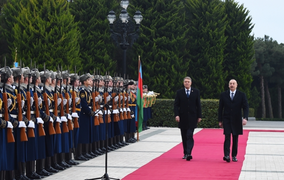Official welcome ceremony was held for President of Romania Klaus Iohannis VIDEO
