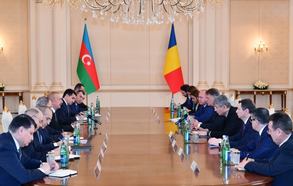 President Ilham Aliyev and President Klaus Iohannis held expanded meeting VIDEO