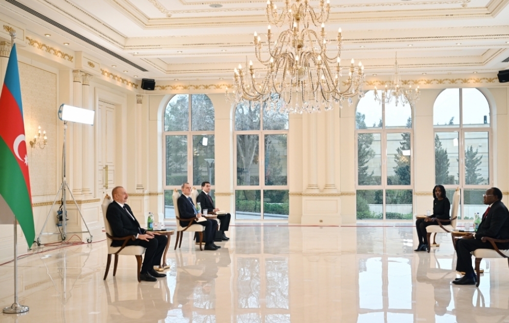 President Ilham Aliyev received credentials of incoming ambassador of Namibia VIDEO