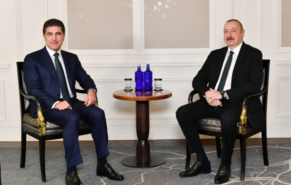 Prezident İlham Əliyevin Münxendə İraq Kürdüstan Regionunun başçısı ilə görüşü olub  YENİLƏNİB VİDEO