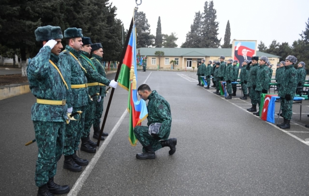 Gənc sərhədçilər and içib VİDEO