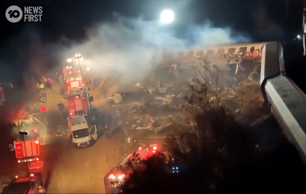 At least 32 dead in train collision in northern Greece VIDEO