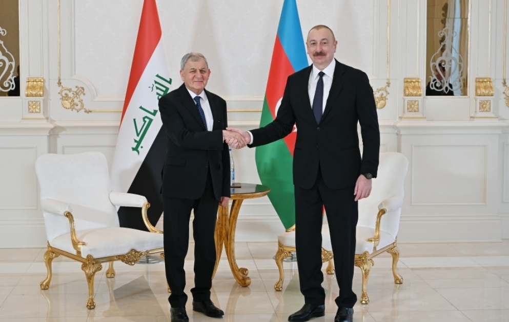 President Ilham Aliyev met with President of Iraq Abdullatif Jamal Rashid VIDEO