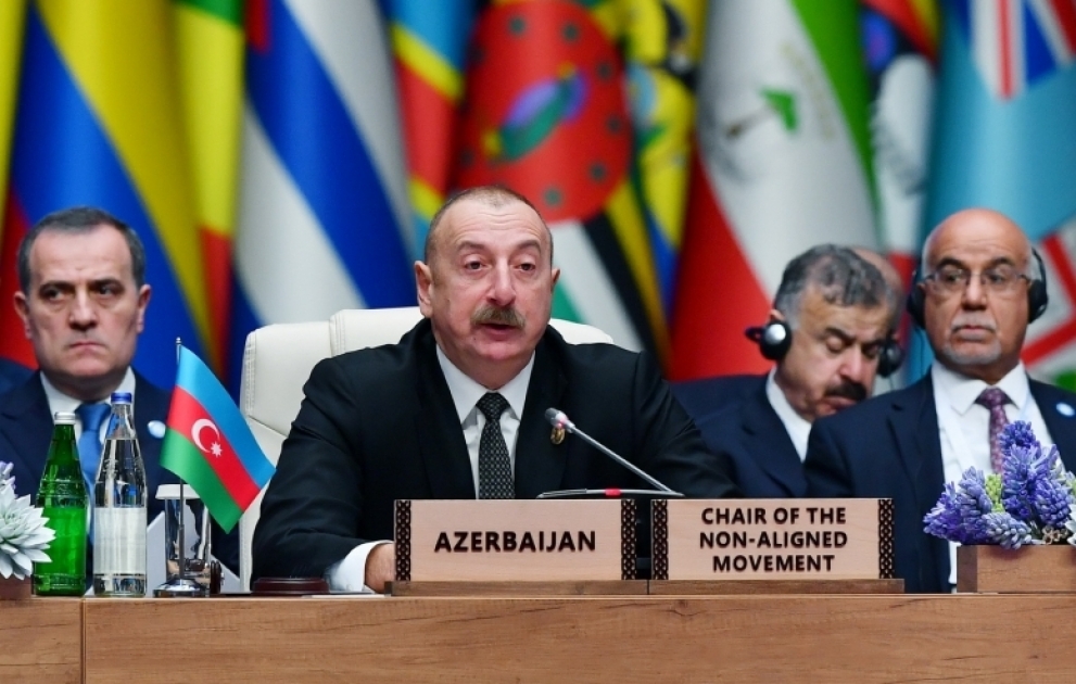 Prezident İlham Əliyev Azərbaycanın ədalətli mövqeyini dəstəklədiklərinə görə Qoşulmama Hərəkatına üzv ölkələrə təşəkkür edib VİDEO