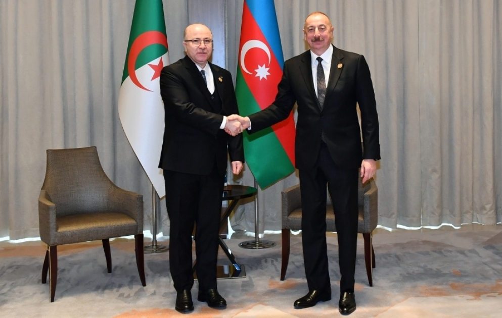 Azərbaycan Prezidenti İlham Əliyev Əlcəzairin Baş naziri ilə görüşüb  YENİLƏNİB VİDEO
