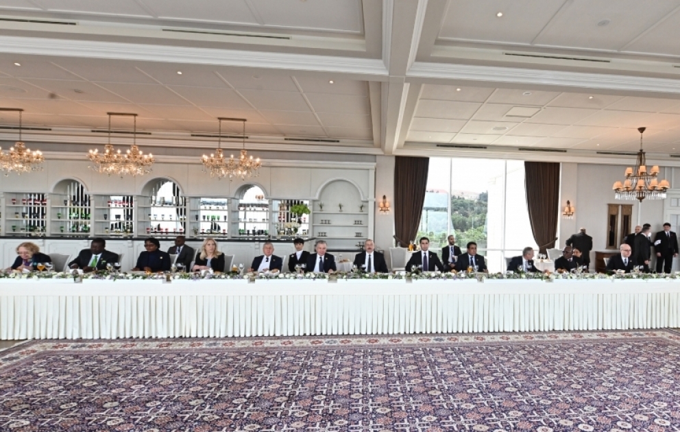 Reception was hosted on behalf of President Ilham Aliyev in honor of participants of Summit-level Meeting of Non-Aligned Movement held in Baku VIDEO