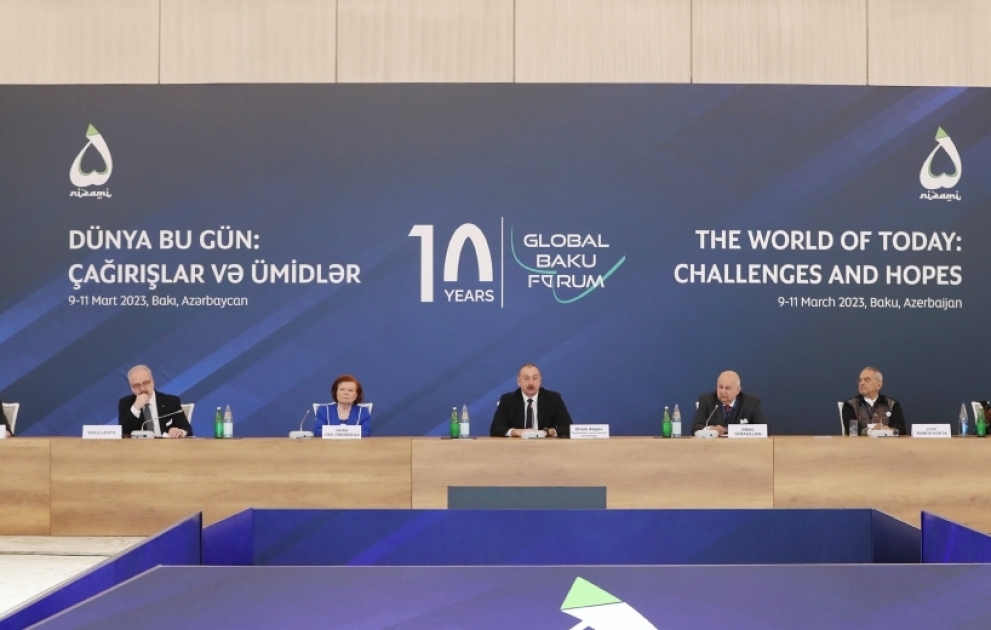 10th Global Baku Forum on “The World of Today: Challenges and Hopes” gets underway  President Ilham Aliyev attended opening ceremony of the Forum VIDEO