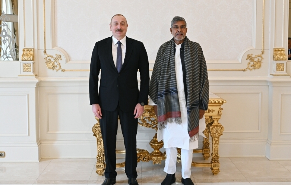 Präsident Ilham Aliyev empfängt Friedensnobelpreisträger Kailash Satyarthi  AKTUALISIERT VIDEO