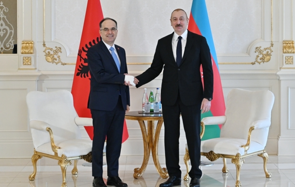 President Ilham Aliyev met with President of Albania Bajram Begaj VIDEO