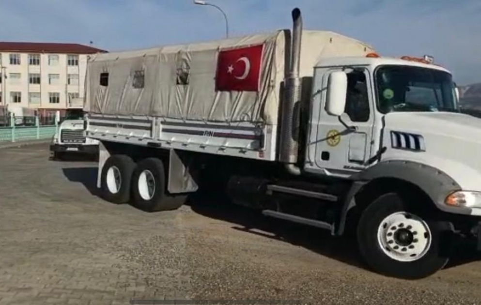 FHN-in Türkiyəyə humanitar yardım aparmış vasitələrinin növbəti hissəsi Bakıya yola düşüb VİDEO