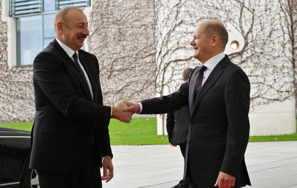 Azərbaycan Prezidenti İlham Əliyevin Berlində Almaniya Kansleri Olaf Şolts ilə təkbətək görüşü olub YENİLƏNİB VİDEO