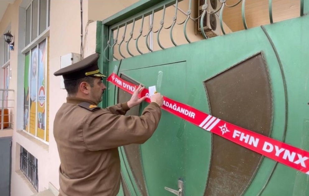 FHN daha bir yanğın təhlükəli obyektin fəaliyyətini dayandırıb VİDEO