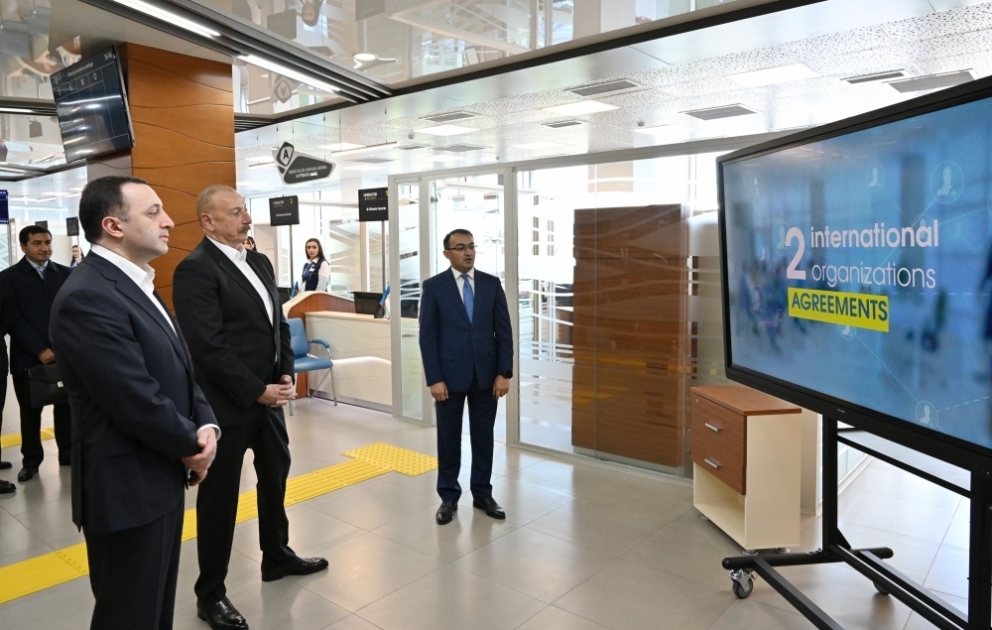 President Ilham Aliyev and Prime Minister Irakli Garibashvili visited Gabala regional “ASAN xidmet” center VIDEO