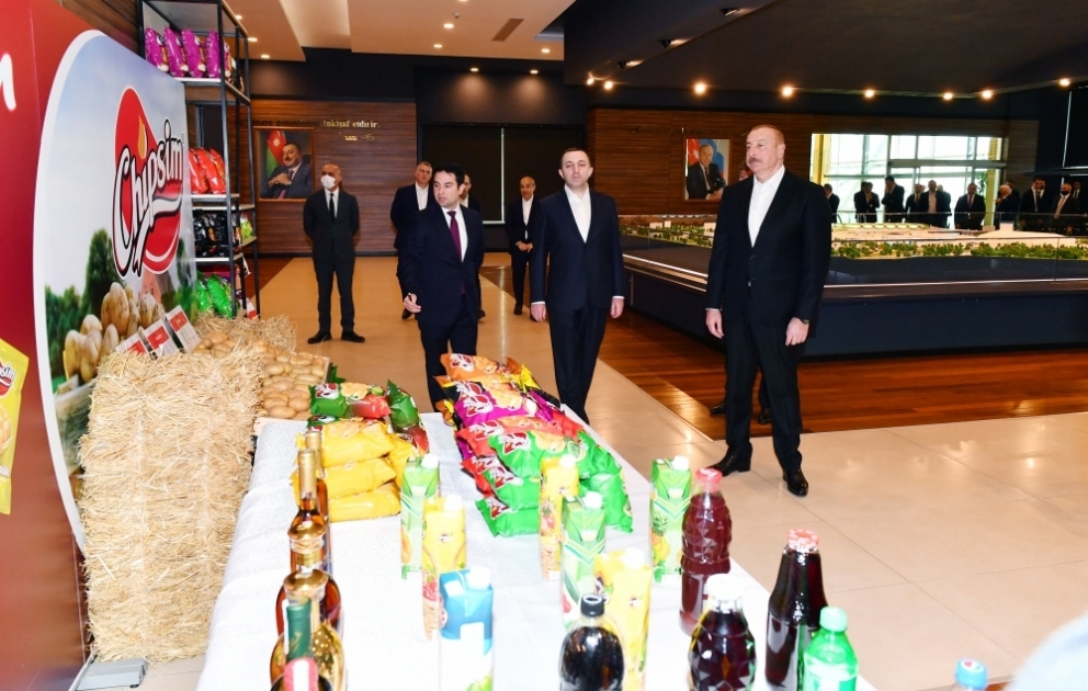 Ilham Aliyev et Irakli Garibachvili visitent la cité d’alimentation de Guébélé VIDEO