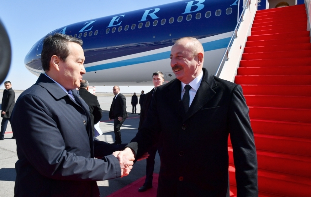 Le président azerbaïdjanais entame une visite officielle au Kazakhstan VIDEO