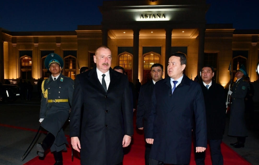 Aserbaidschans Präsident Ilham Aliyev beendet seinen Staatsbesuch in Kasachstan VIDEO