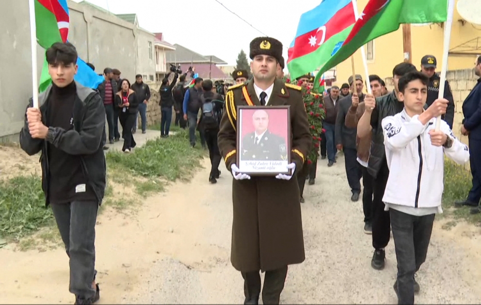 Ermənistan ordusunun təxribatının qarşısını alarkən şəhid olan Vidadi Zalov dəfn edilib VİDEO