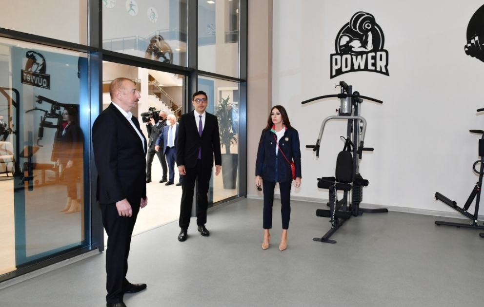 President Ilham Aliyev and First Lady Mehriban Aliyeva attended inauguration of Neftchala Olympic Sports Complex VIDEO