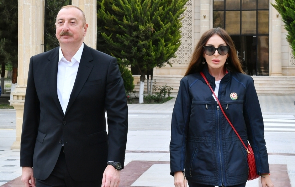 President Ilham Aliyev and First Lady Mehriban Aliyeva visited Salyan district VIDEO