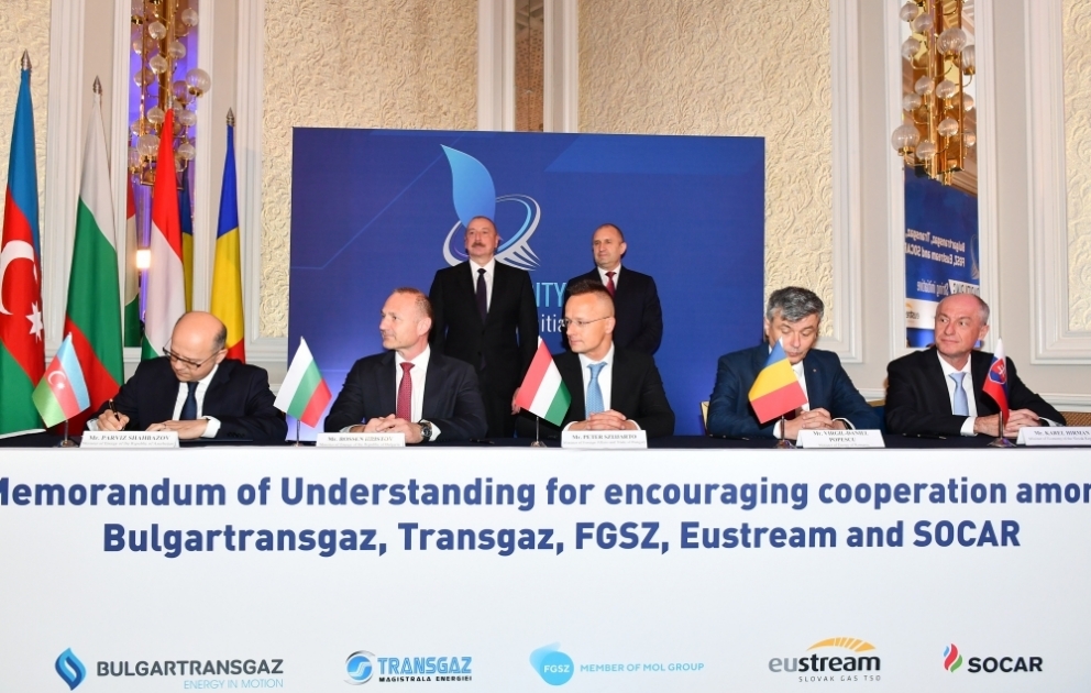Sofiyada Bolqarıstan, Rumıniya, Macarıstan, Slovakiyanın ötürücü sistem operatorları və SOCAR arasında Anlaşma Memorandumu imzalanıb Azərbaycan Prezidenti İlham Əliyev imzalanma mərasimində iştirak edib YENİLƏNİB 2 VİDEO