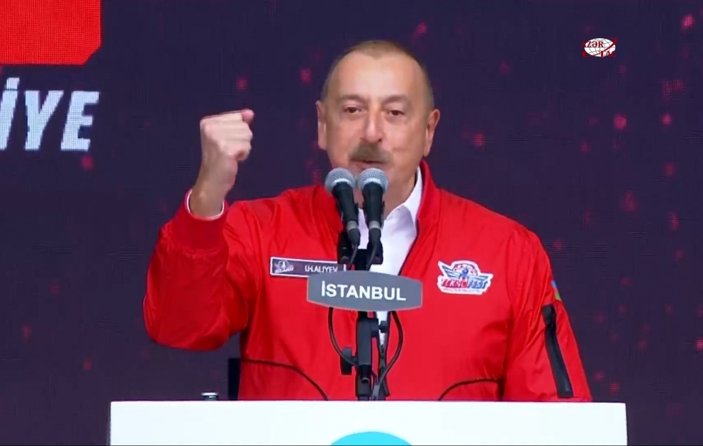 Prezident İlham Əliyev: Atalarımızın, əcdadlarımızın ruhu şaddır, çünki Türkiyə və Azərbaycan bir yerdədir VİDEO