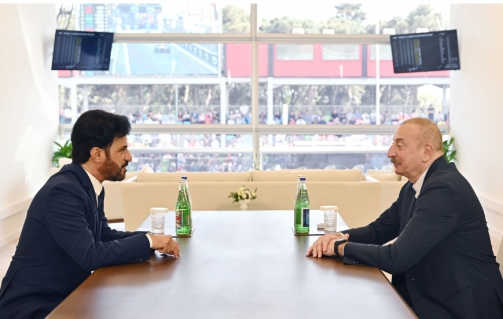 Präsident Ilham Aliyev empfängt den Präsidenten des Automobil-Weltverbands Mohammed Ben Sulayem  AKTUALLISIERT VIDEO