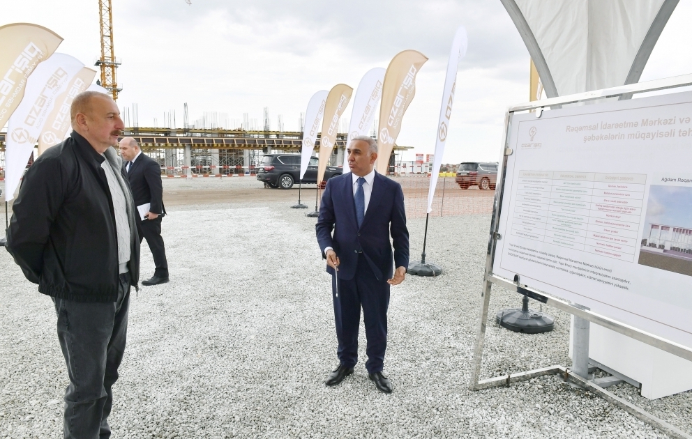 President Ilham Aliyev and First Lady Mehriban Aliyeva visited Aghdam district The head of state laid foundation stone for Aghdam Digital Management Center and Training-Education Complex VIDEO