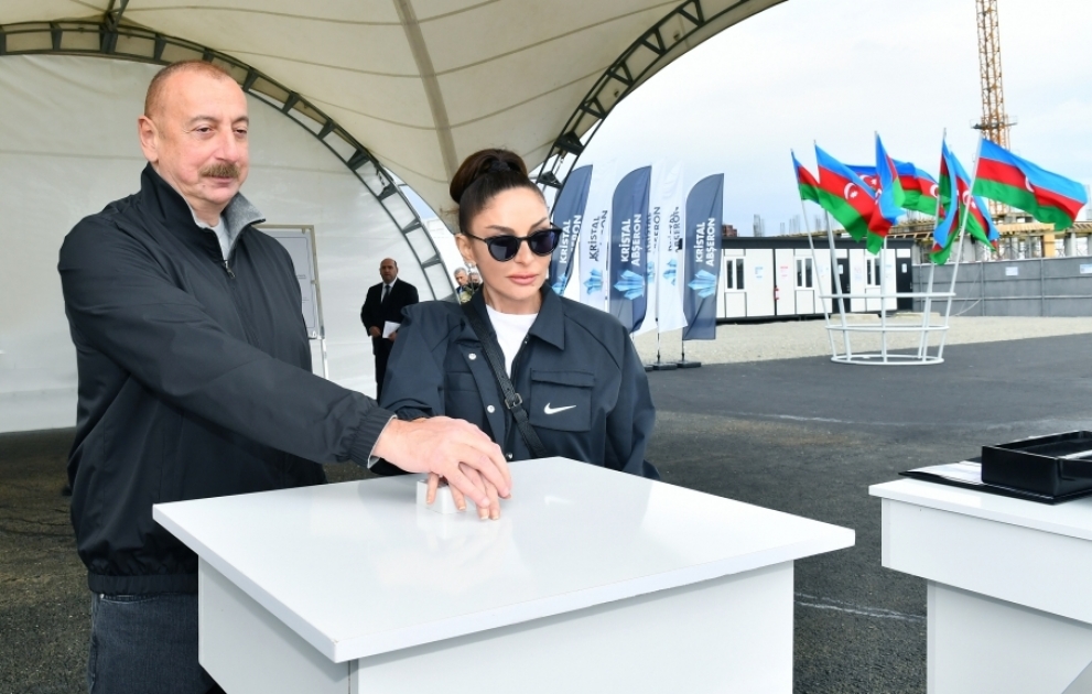 President Ilham Aliyev and First Lady Mehriban Aliyeva attended groundbreaking ceremony for Aghdam Mugham Center VIDEO