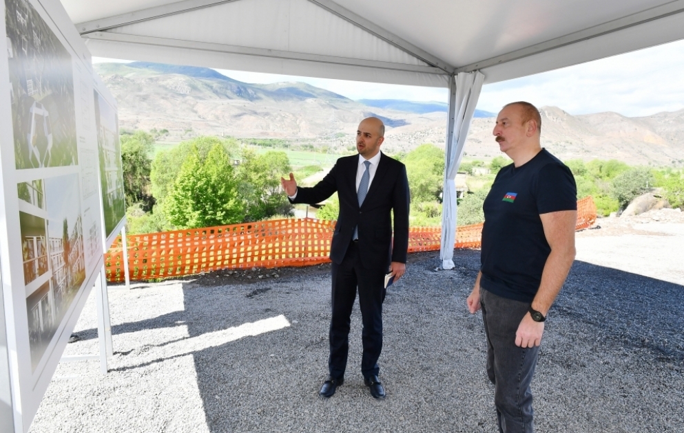 Foundation stone was laid for 1st residential quarter in city of Gubadli VIDEO