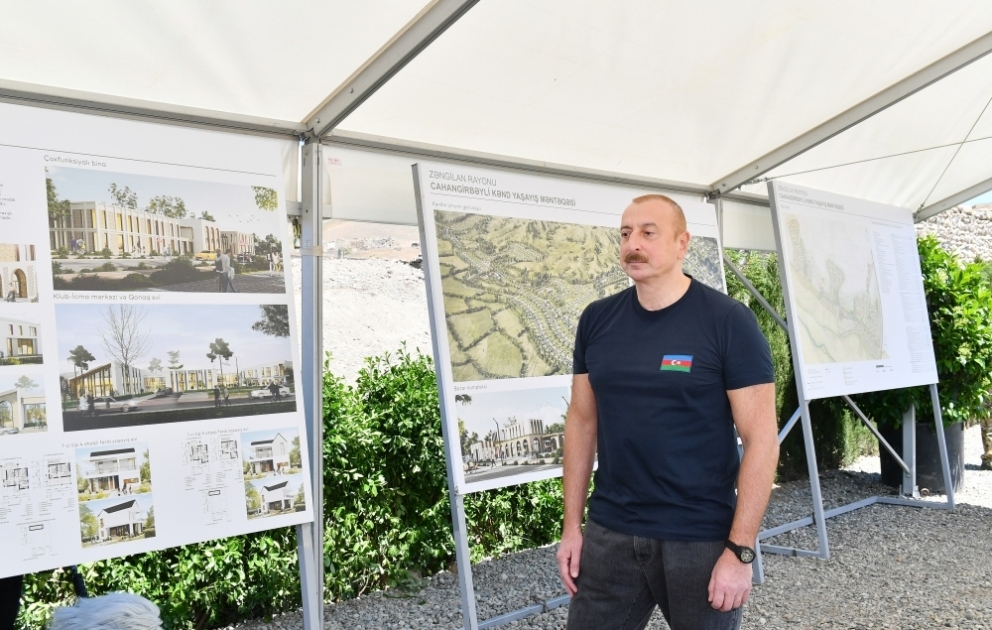 Grundstein für das Dorf Jahangirbeyli in Zangilan Region gelegt VIDEO