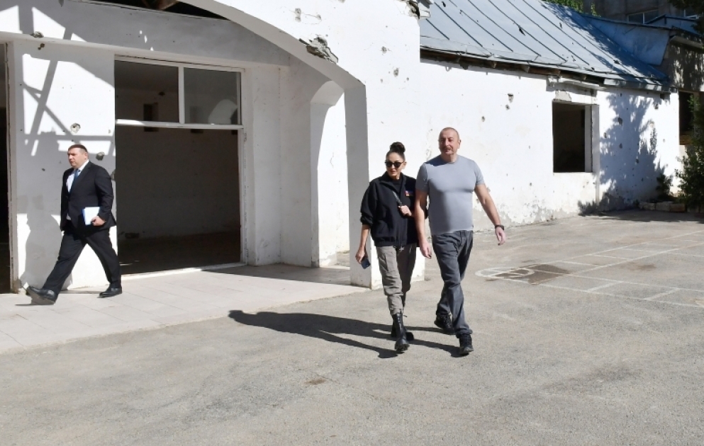 President Ilham Aliyev viewed restoration project of 360-seat school in Hadrut settlement VIDEO