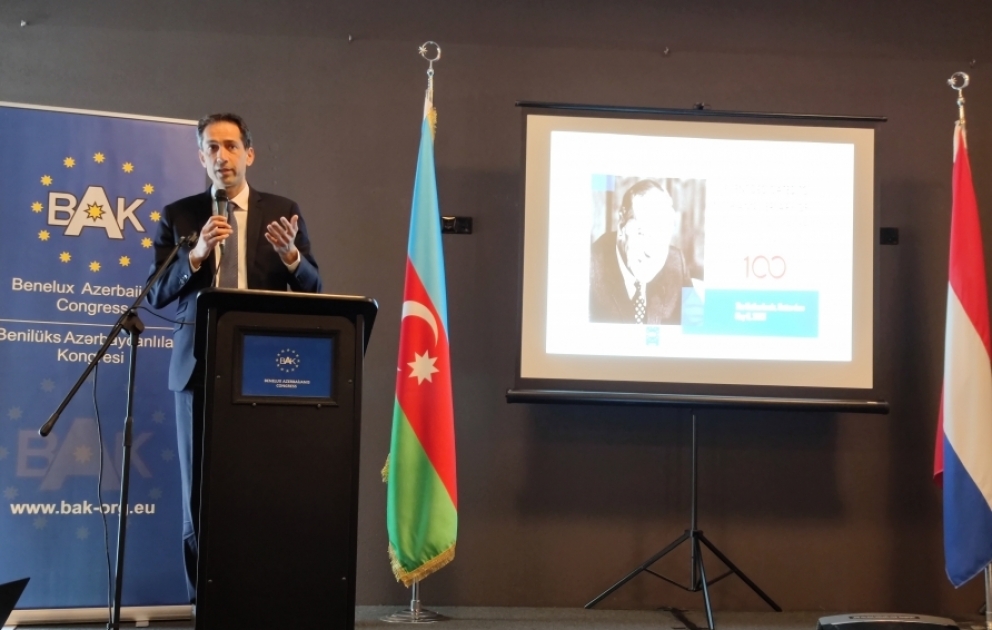 Rotterdamda Ulu Öndər Heydər Əliyevin anadan olmasının 100 illiyi qeyd edilib VİDEO