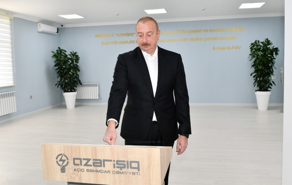 Prezident İlham Əliyev Şuşa Elektrik Şəbəkələrinin İnnovativ Texnologiyalar Mərkəzinin açılışını edib YENİLƏNİB VİDEO