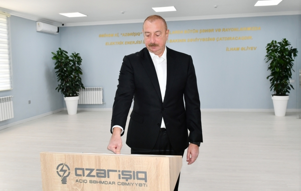 President Ilham Aliyev inaugurated Innovative Technologies Center of Shusha Electric Networks VIDEO