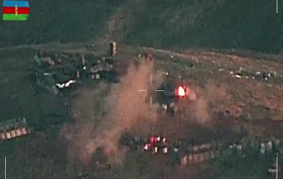 Aserbaidschanische Armee zerstört militärische Infrastrukturobjekte der armenischen Armee VIDEO