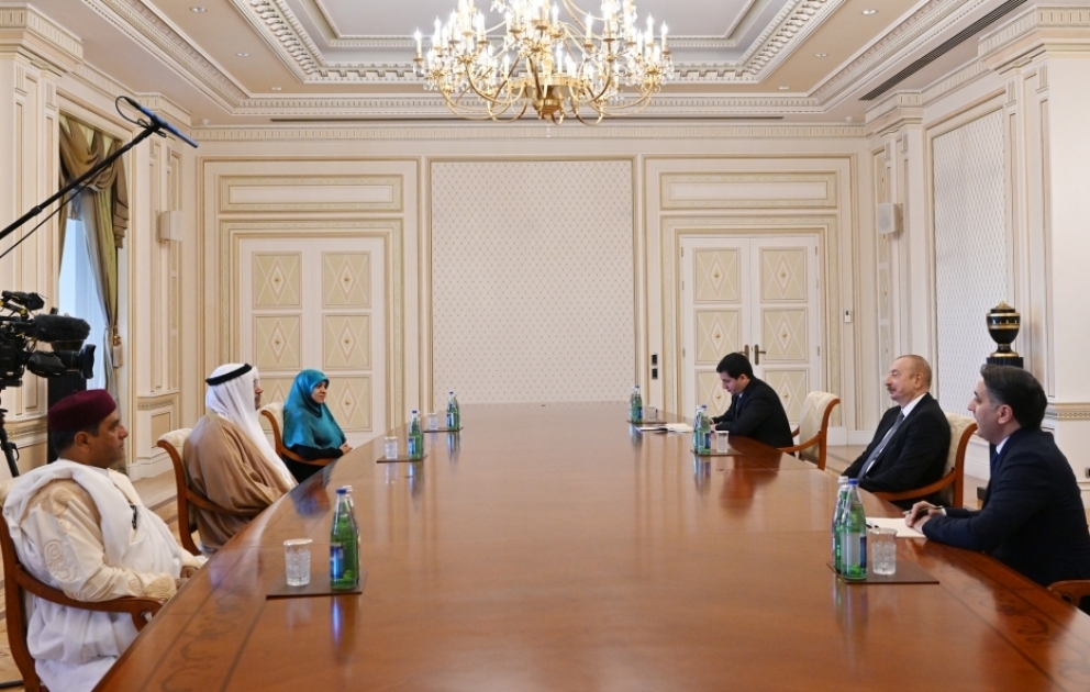 Azərbaycan Prezidenti İlham Əliyev Ərəb Parlamentinin prezidentini qəbul edib  YENİLƏNİB VİDEO