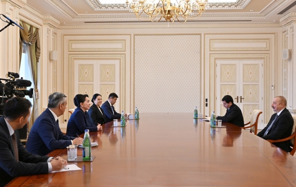 Präsident Ilham Aliyev empfängt Vorsitzende des Senats der Obersten Versammlung Usbekistans AKTUALISIERT VIDEO