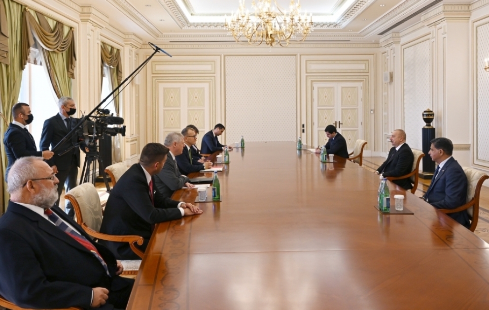 President of Azerbaijan Ilham Aliyev received Speaker of Slovak Parliament VIDEO