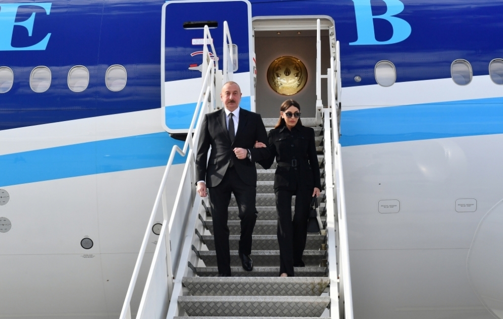 Aserbaidschans Präsident Ilham Aliyev ist zu Staatsbesuch in Litauen eingetroffen VIDEO