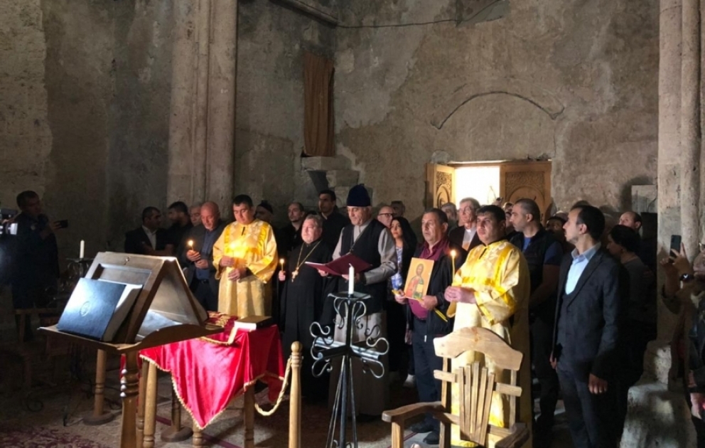 Azərbaycan Alban-Udi Dini İcmasının nümayəndələri Xudavəng monastırını ziyarət ediblər VİDEO