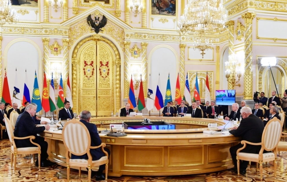 President Ilham Aliyev participated in expanded meeting of Supreme Eurasian Economic Council in Moscow VIDEO