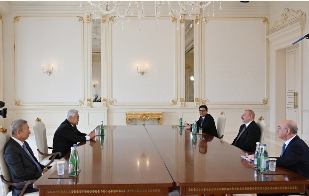 Le président azerbaïdjanais reçoit le président de la Fédération mondiale de taekwondo et le vice-président du Comité international olympique VIDEO
