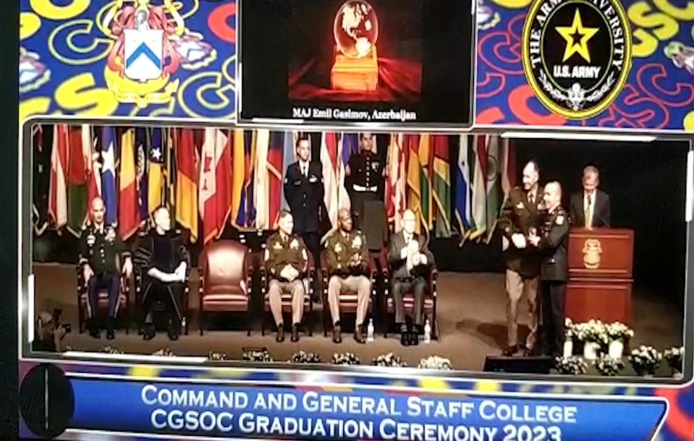 Azerbaijani military serviceman awarded USA Major General Hans Schlup Award VIDEO