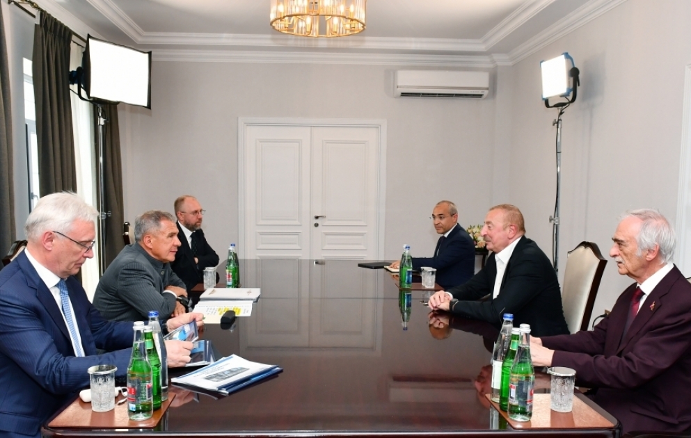 Состоялась встреча Президента Азербайджана Ильхама Алиева с Раисом Республики Татарстан Рустамом Миннихановым  ОБНОВЛЕНО ВИДЕО