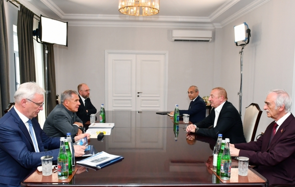 Präsident Ilham Aliyev und Präsident von Tatarstan Rustam Minnikhanov treffen sich in Zangilan  AKTUALISIERT VIDEO