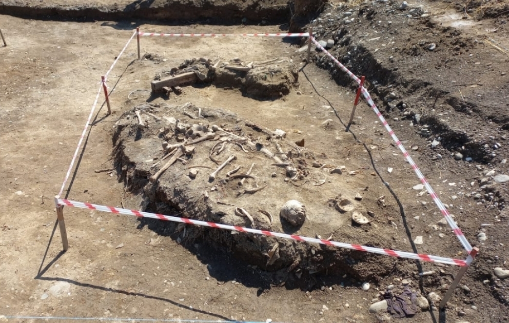 Mass grave discovered in Aghdam district VIDEO