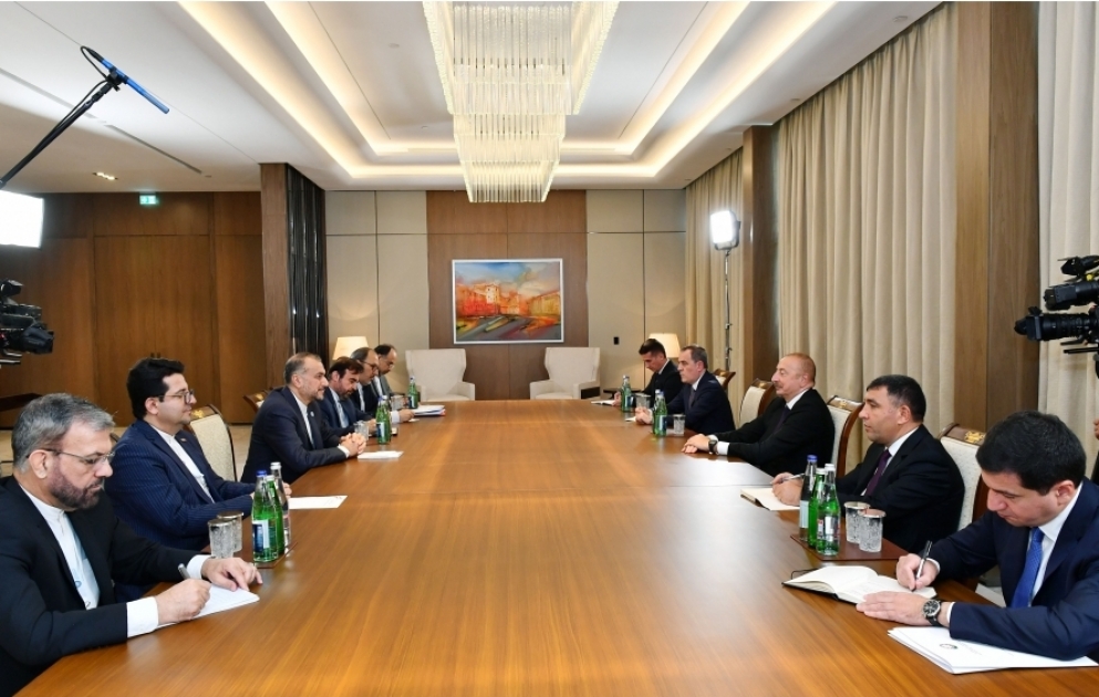 President Ilham Aliyev received Foreign Minister of Iran VIDEO