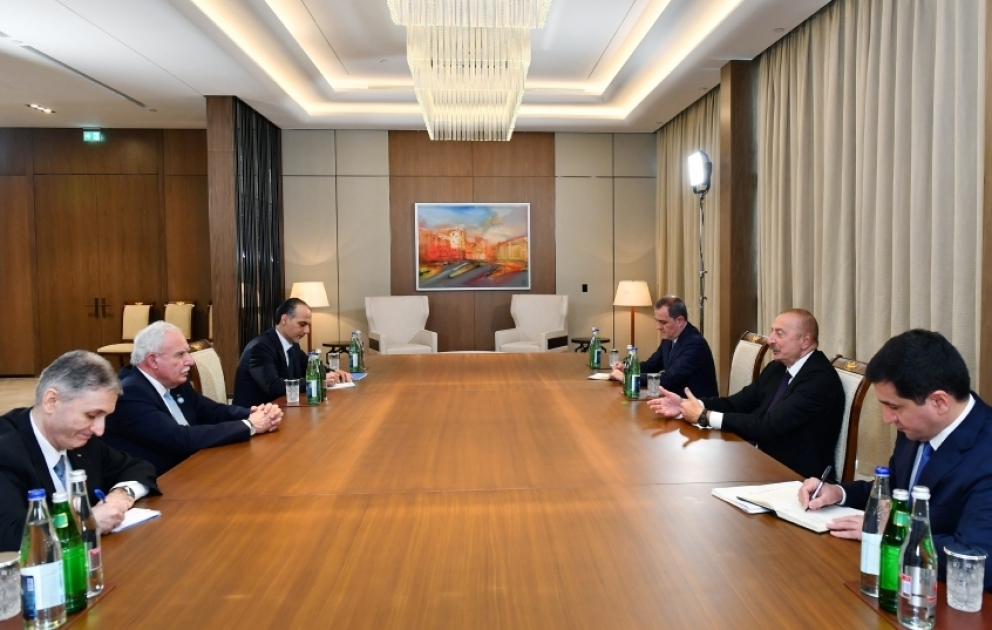 Präsident Ilham Aliyev empfängt Außenminister von Palästina  AKTUALISIERT VIDEO