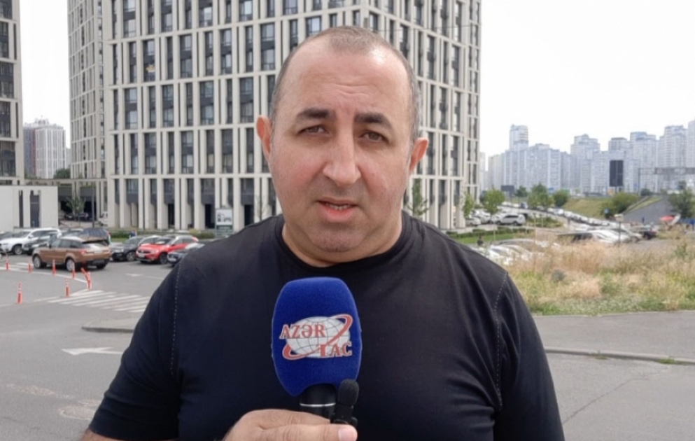 Kiyevə kamikadze dron hücumu nəticəsində yaşayış binası dağılıb - AZƏRTAC-ın xüsusi reportajı VİDEO