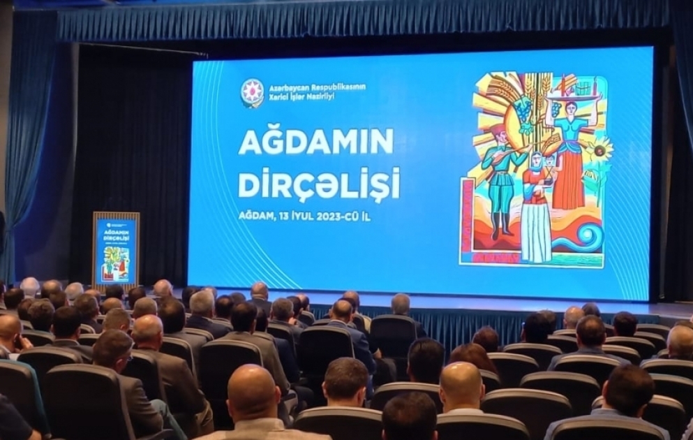 Ağdam şəhərindəki Konfrans Mərkəzində “Ağdamın dirçəlişi” adlı tədbir keçirilir  FOTO VİDEO